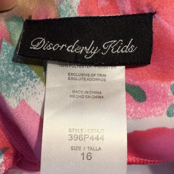 Youth Floral Satin Summer Spring Sleeveless Scoop Neck Sundress - Picture 10 of 14